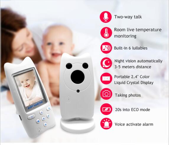 2.4 inch wireless camera standby music baby camera